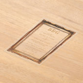 Elegante Imitats Gold Frame Monogram Wedding Clear Acryleinladungen (Ablage )