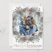 Elegante Imitats Gold Frohe Weihnachten und Foto (Vorderseite)