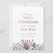 Elegante Imitats Gold Frohe Weihnachten und Foto (Rückseite)