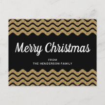 Elegante Imitats Gold Glitzer Frohe Weihnachten