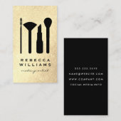 Elegante Imitats Gold Glitzer Makeup Set Visitenkarte (Vorne/Hinten)