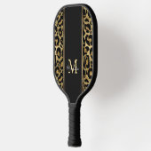 Elegante Imitats Gold Leopard Tierprägung personal Pickleball Schläger (Links)