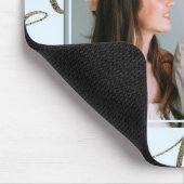 Elegante Imitats Gold Liebe Script mit Foto und Na Mousepad (Ecke)