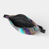 Elegante Imitats Gold mit Aquamarinem und Lila Opa Bauchtasche (Offen)