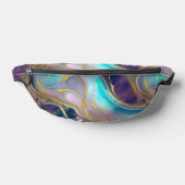 Elegante Imitats Gold mit Aquamarinem und Lila Opa Bauchtasche (Ablage )