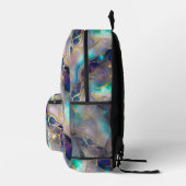 Elegante Imitats Gold mit Aquamarinem und Lila Opa Bedruckter Rucksack (Rechts)