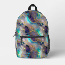 Elegante Imitats Gold mit Aquamarinem und Lila Opa