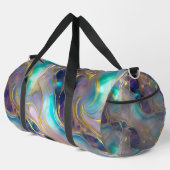 Elegante Imitats Gold mit Aquamarinem und Lila Opa Duffle Bag (Rechte Ecke)