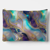 Elegante Imitats Gold mit Aquamarinem und Lila Opa Zubehörtasche (Vorderseite)