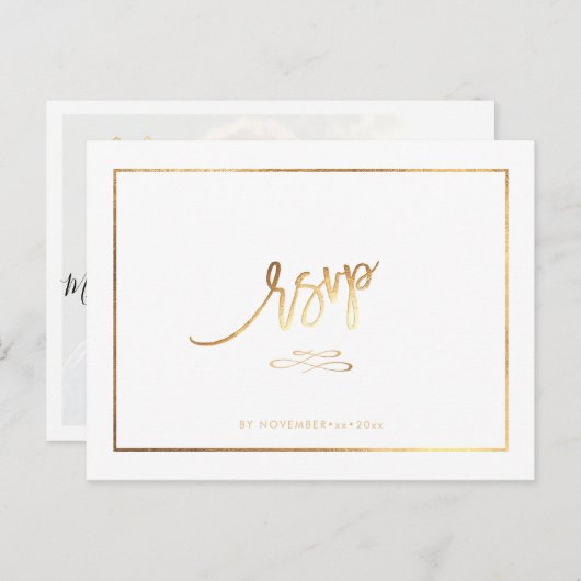 Elegante Imitats Gold UAWG Postkarten (Vorne/Hinten)