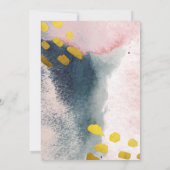 Elegante Imitats Gold und Blush Benutzerdefiniert Save The Date (Rückseite)