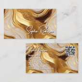 Elegante Imitats Gold und Marmor Business Card Rabattkarte (Vorne/Hinten)