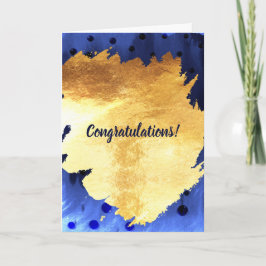 Elegante Imitats Gold Watercolor Herzlichen Glückw Karte