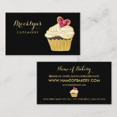 Elegante IMITATS Goldene Kakerei und rosa Bokeh He Visitenkarte (Vorne/Hinten)