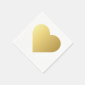 Elegante Imitats Goldenes Herz Serviette (Ecke)