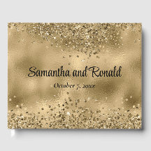 Elegante Imitats Hochzeit mit Gold Glitzer und Foi