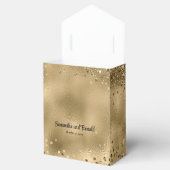 Elegante Imitats Hochzeit mit Gold Glitzer und Foi Geschenkschachtel (Geöffnet)