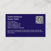 Elegante Imitats Holographic Glitzer Business Card Visitenkarte (Rückseite)