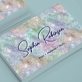 Elegante Imitats Holographic Glitzer Business Card Visitenkarte