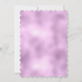 Elegante Imitats Lilac Glitzer and Foil Wedding Einladung (Rückseite)