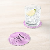 Elegante Imitats Lilac Glitzer and Foil Wedding Untersetzer (Vor Ort)