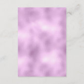 Elegante Imitats Lilac Glitzer & Foil Wedding Deta Begleitkarte (Rückseite)