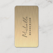 Elegante Imitats Minimalistisch Schwarz Visitenkarte (Vorderseite)