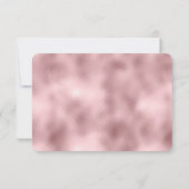 Elegante Imitats Rosa Glitzer & Foil Wedding RSVP  Karte (Rückseite)