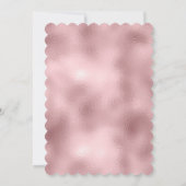 Elegante Imitats Rosa Glitzer und Foil Wedding Einladung (Rückseite)