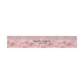 Elegante Imitats Rosa Glitzer und Foil Wedding Einladungsbanderole (Flach)