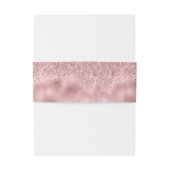 Elegante Imitats Rosa Glitzer und Foil Wedding Einladungsbanderole (Rückseitenbeispiel)