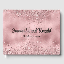 Elegante Imitats Rosa Glitzer und Foil Wedding