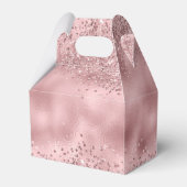 Elegante Imitats Rosa Glitzer und Foil Wedding Geschenkschachtel (Rückseite)