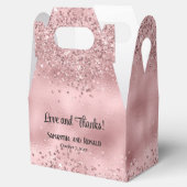 Elegante Imitats Rosa Glitzer und Foil Wedding Geschenkschachtel (Geöffnet)