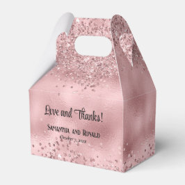 Elegante Imitats Rosa Glitzer und Foil Wedding Geschenkschachtel