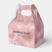 Elegante Imitats Rosa Glitzer und Foil Wedding Geschenkschachtel (Vorderseite)