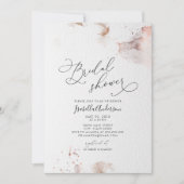 Elegante Imitats Rose Gold Foil Glitzer Brautparty Einladung (Vorderseite)