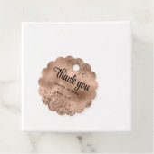 Elegante Imitats Rose Gold Glitzer und Foil Weddin Geschenkanhänger (Beispiel)