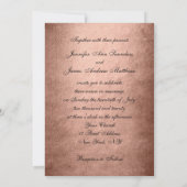 Elegante Imitats Rose Gold Monogram Wedding Einladung (Rückseite)