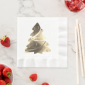 Elegante Imitats Silver Foil Christmas Tree Serviette (Beispiel)