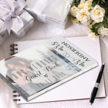 Elegante Imitats Vellum Foto Wedding Keepake