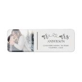 Elegante Imitats Vellum Mr. & Mrs. Foto Wedding La (Vorne)
