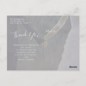 Elegante Imitats Vellum Multi Foto Hochzeit Vielen Postkarte (Rückseite)