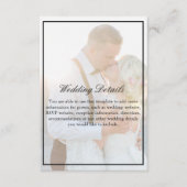 Elegante Imitats Vellum Overlay Foto Unterkünfte Begleitkarte (Vorderseite)