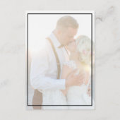 Elegante Imitats Vellum Overlay Foto Unterkünfte Begleitkarte (Rückseite)