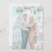 Elegante Imitats Vellum White & Black Foto Hochzei Einladung (Rückseite)