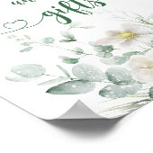 Elegante immergrüne Winterkarten und Geschenke Poster (Ecke)