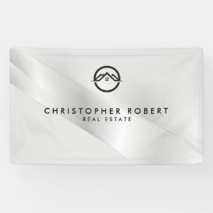 Elegante Immobilien in Silber Banner