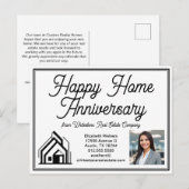 Elegante Immobilienfirma Benutzerdefiniertes Logo  Postkarte (Vorne/Hinten)