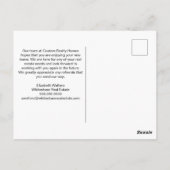 Elegante Immobilienfirma Benutzerdefiniertes Logo  Postkarte (Rückseite)